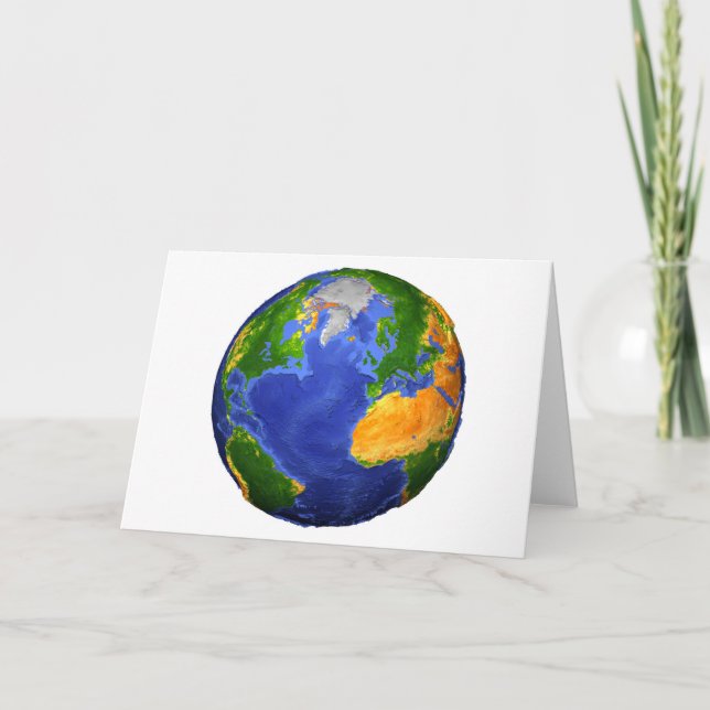 Carte Complétez La Terre Avec Des Données Topographiques (Devant)