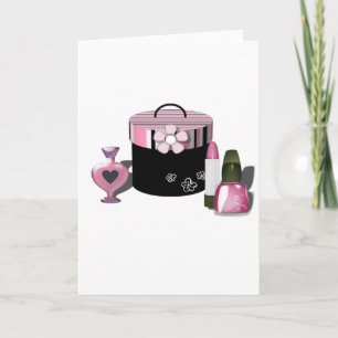 Carte Composez la fille de cosmétiques