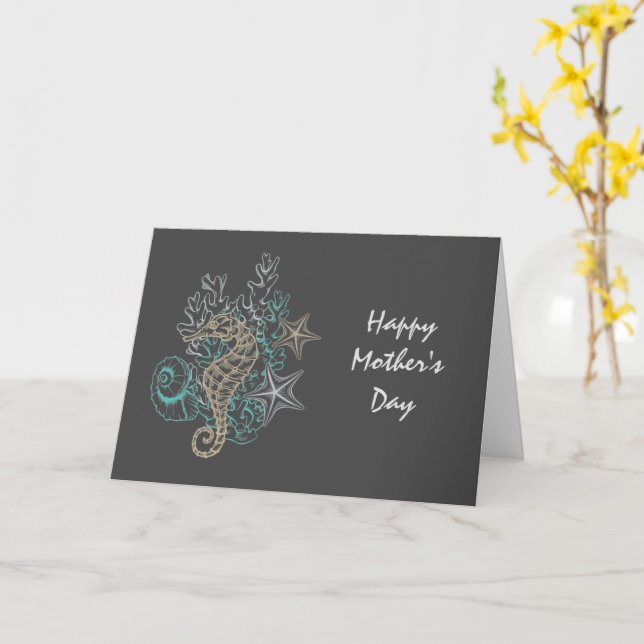 Carte Composition de la vie marine pour la fête des mère (Fleur jaune)
