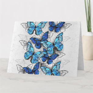 Carte Composition des White and Blue Butterflies