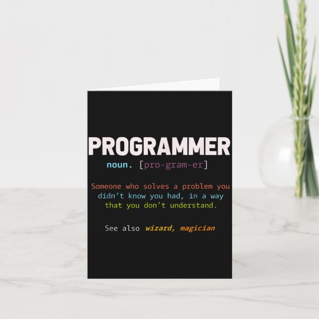 Carte Computer Geek Nerd Gift Funny Programmer  (Devant)