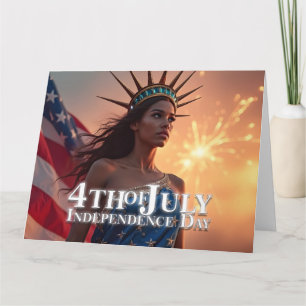 Carte Conception 4 juillet splendide - Fireworks & Freed