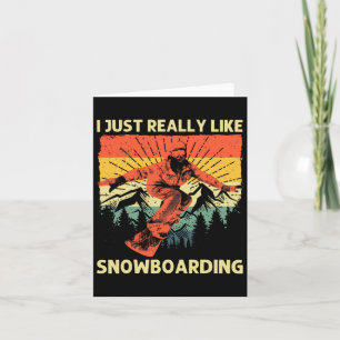 Carte Conception cool Snowboard Pour Hommes Femmes Snowb