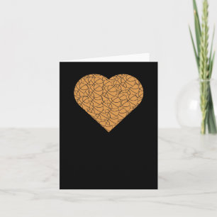 Carte Conception d'amour de cœur de basketball 