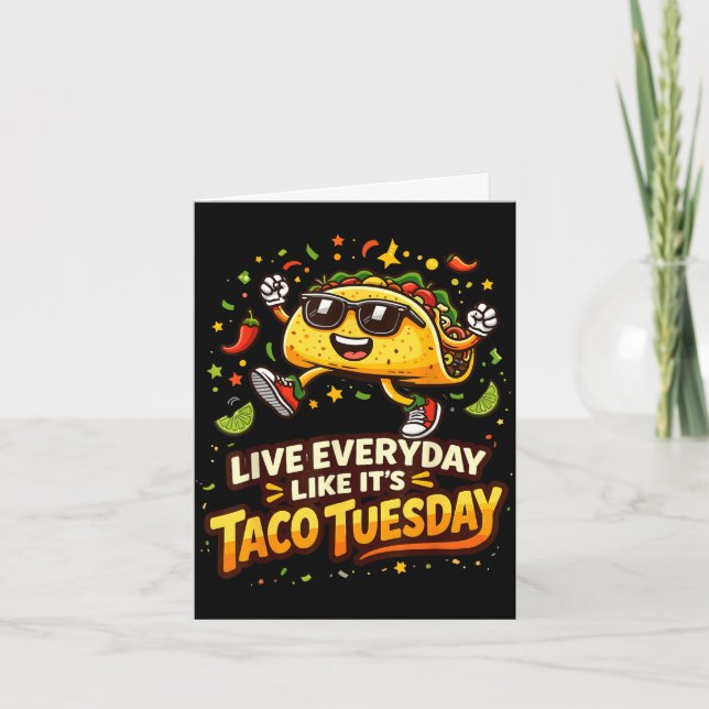 Carte Conception d'amoureux de tacos cinco de mayo taco  (Devant)