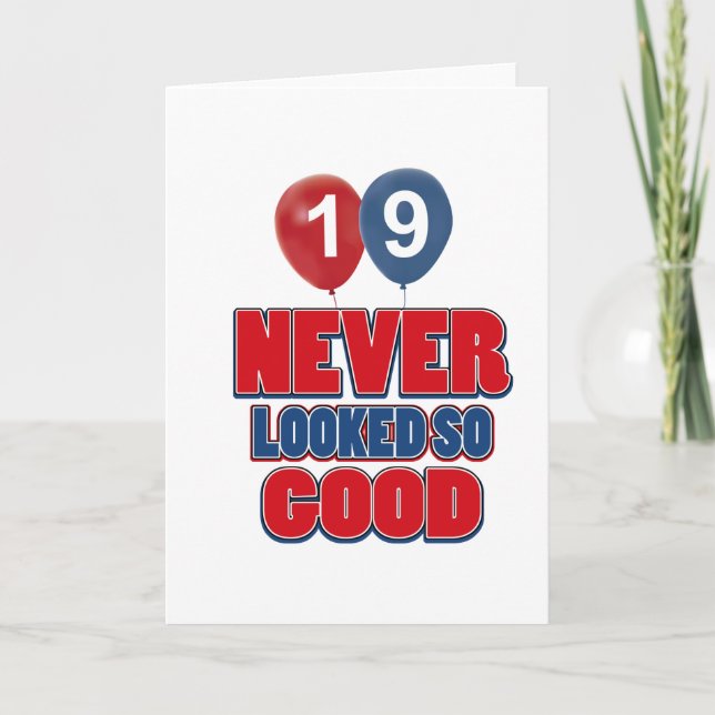 Carte Conception d'anniversaire de 19 ans (Devant)