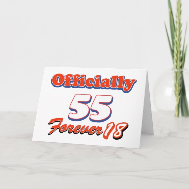 Carte Conception d'anniversaire de 55 ans (Devant)