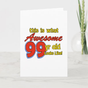 CARTE CONCEPTION D'ANNIVERSAIRE DE 99 ANS