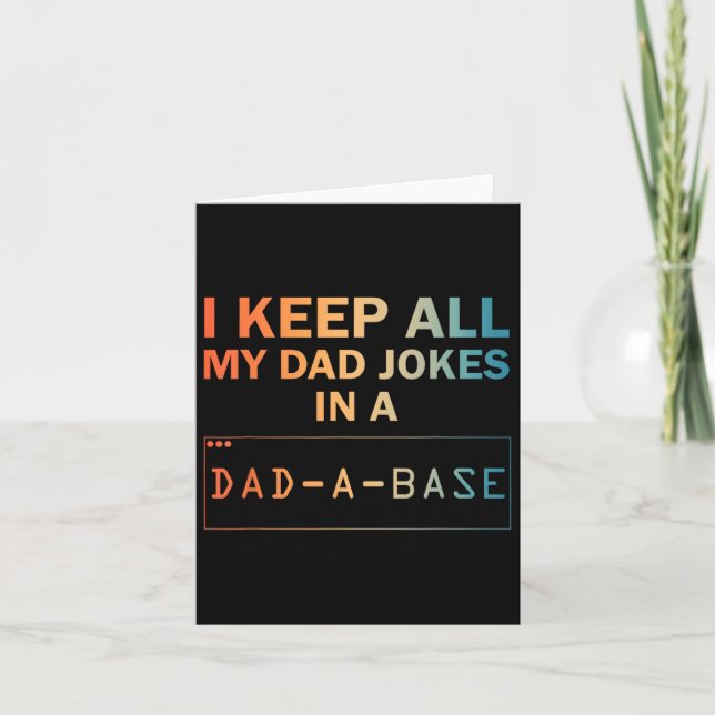 Carte Conception de blagues de papa pour hommes Base de  (Devant)