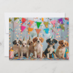 Carte Conception de célébration d'anniversaire de chiots