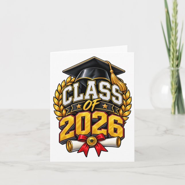 Carte Conception de célébration de remise des diplômes d (Devant)