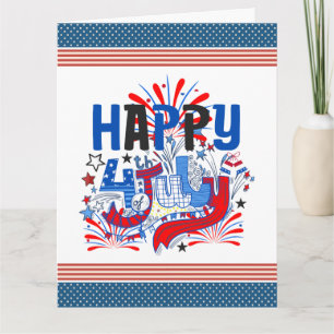 Carte Conception de célébration patriotique du 4 juillet