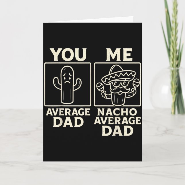 Carte Conception de chapeau de cactus amusant pour papa  (Devant)