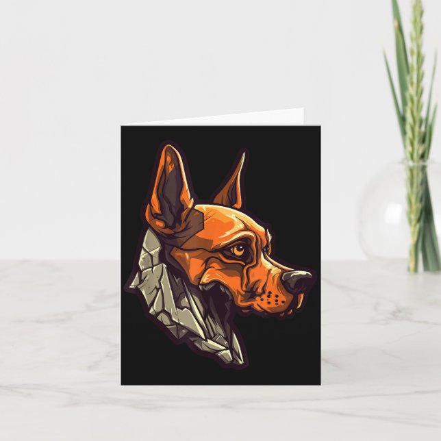 Carte Conception de chien zombie Halloween drôle (Devant)