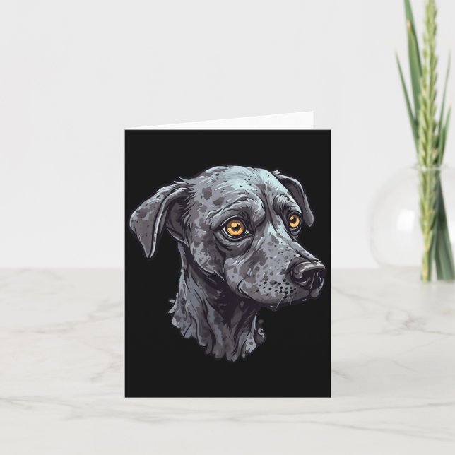 Carte Conception de chien zombie Halloween drôle 3 (Devant)