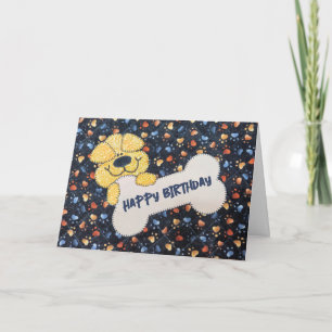 Carte Conception de chiens de courtepointes d'anniversai