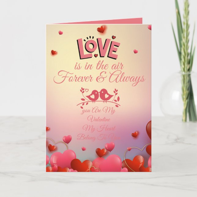 Carte Conception de citation d'amour romantique | Amour  (Devant)