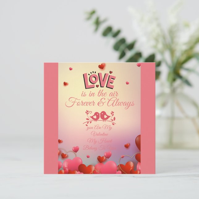 Carte Conception de citation d'amour romantique | Amour  (Debout devant)