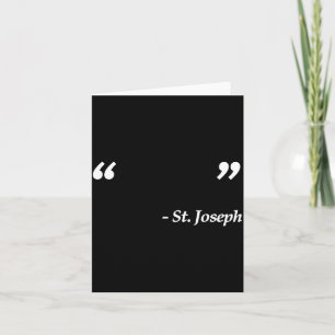 Carte Conception de citation de foi catholique Saint Jos