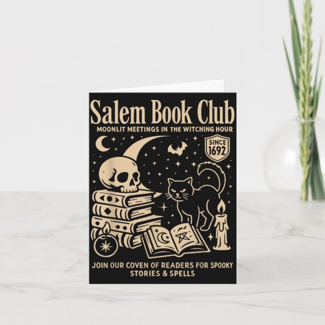 Carte Conception de club de lecture de sorcière d'Hallow (Devant)