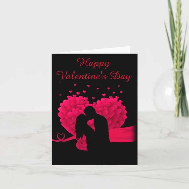 Carte Conception de coeurs de couple amoureux Joyeuse Sa (Devant)
