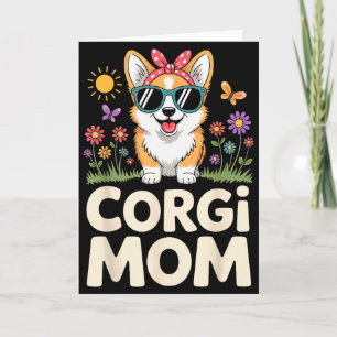 Carte Conception de Corgi mignon pour les femmes filles