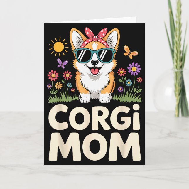 Carte Conception de Corgi mignon pour les femmes filles  (Devant)
