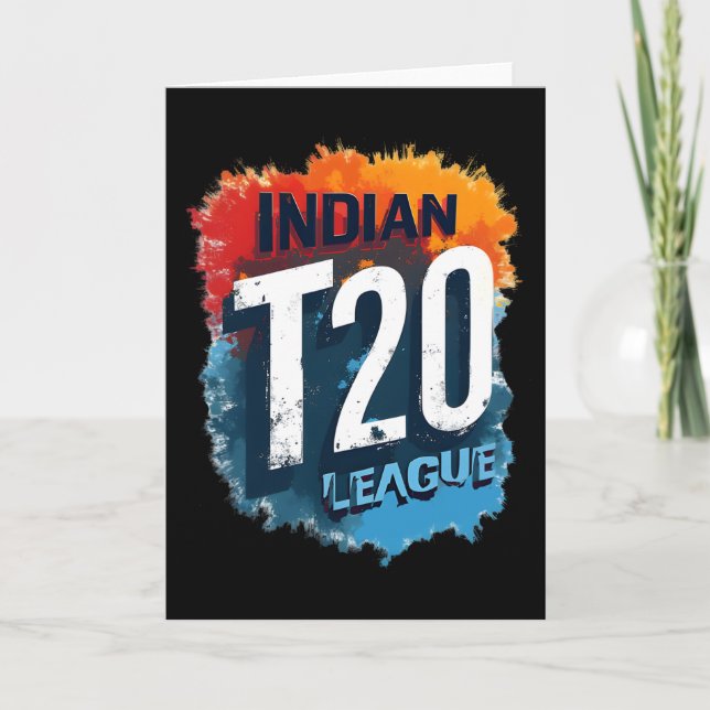Carte Conception de cricket de la Indian T_20 League 202 (Devant)