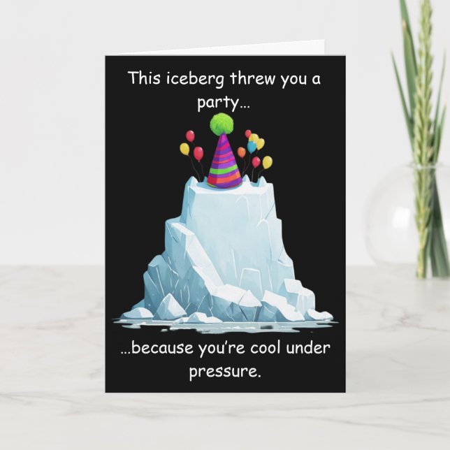 Carte Conception de fête d'anniversaire drôle d'iceberg  (Devant)