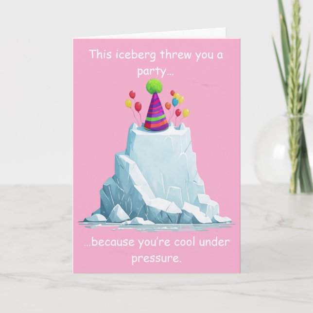 Carte Conception de fête d'anniversaire drôle d'iceberg  (Devant)