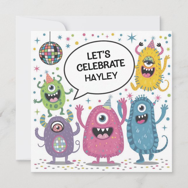 Carte Conception de fête d'anniversaire pour enfants ave (Devant)
