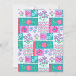 Carte Conception de fleurs vibrantes en fleurs