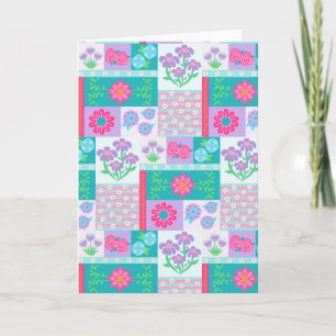 Carte Conception de fleurs vibrantes en fleurs