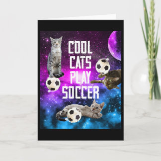 Carte Conception de football drôle disant des chats