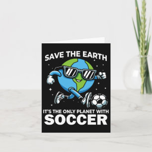 Carte Conception de football Sauver la Terre - Drôle de 