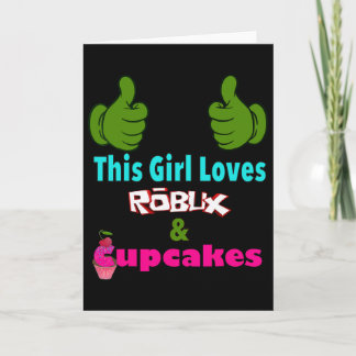 Carte Conception de Gamer Girl Cette fille aime Robux et