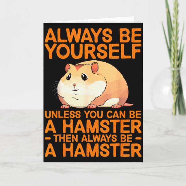 Carte Conception de hamster mignon pour hommes femmes en (Devant)