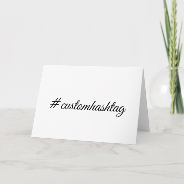 Carte Conception de hashtag personnalisé minimal moderne (Devant)