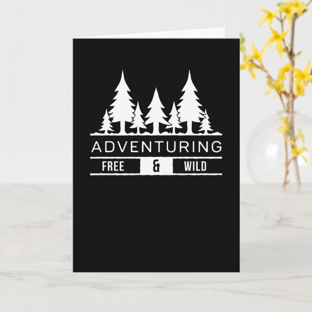 Carte Conception de la forêt d'aventure Pins Nature libr (Fleur jaune)