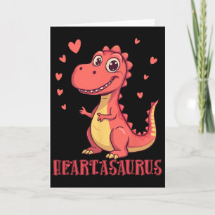 Carte Conception de la Saint-Valentin de dinosaure migno