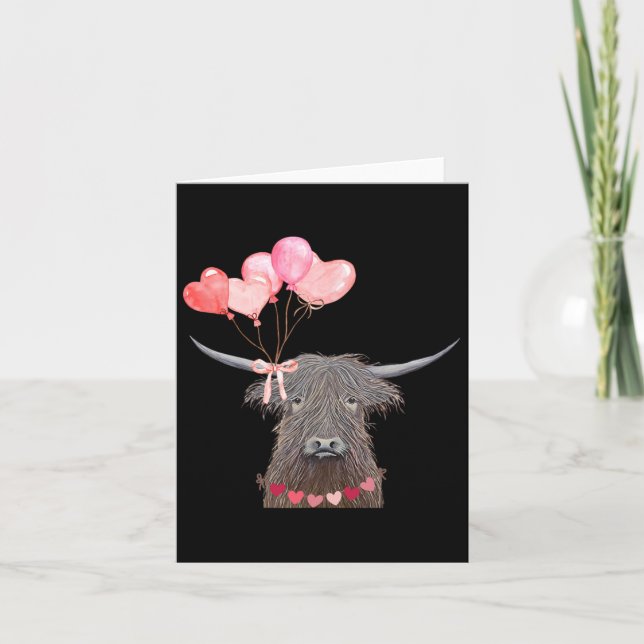 Carte Conception de la Saint-Valentin de vache mignonne  (Devant)