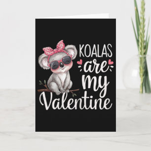 Carte Conception de la Saint-Valentin d'ours koala migno