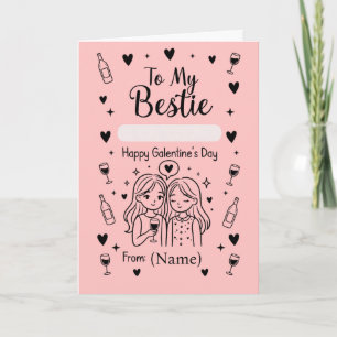 Carte Conception de la Saint-Valentin galentines pour ma