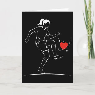 Carte Conception de la Saint-Valentin pour fille de foot