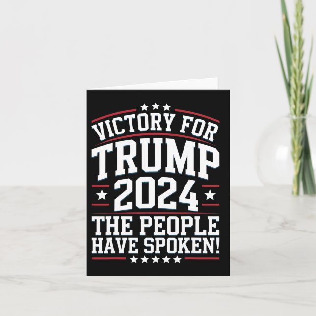 Carte Conception de la victoire de Trump 2024 pour ses p (Devant)