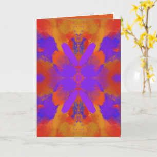 Carte Conception de l'art graphique abstrait orange viol