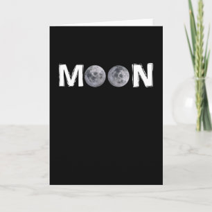 Carte Conception de lune avec 2 lunes au lieu de double