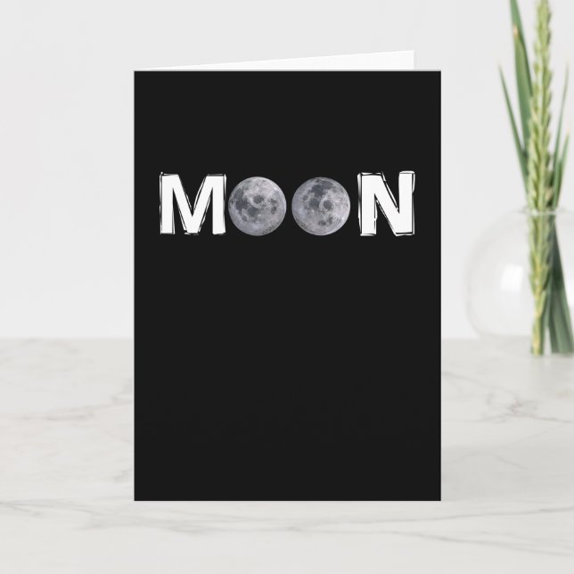 Carte Conception de lune avec 2 lunes au lieu de double  (Devant)