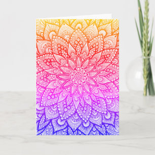 Carte Conception de mandala multicolore Art original