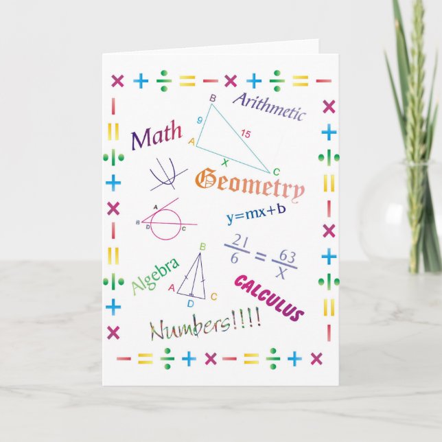 Carte Conception de maths (Devant)